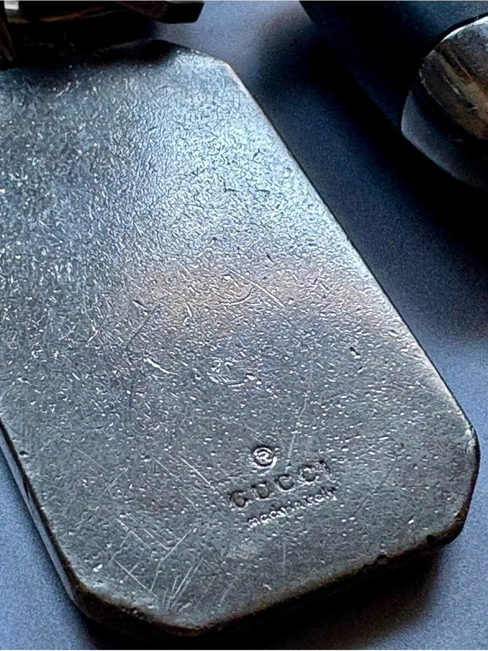 Gucci Silver Metal Key Tag
